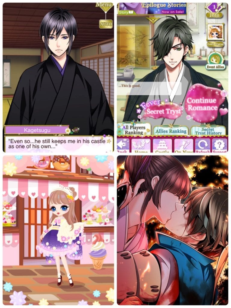 Selected screenshots from the game Samurai Love Ballad: Party
